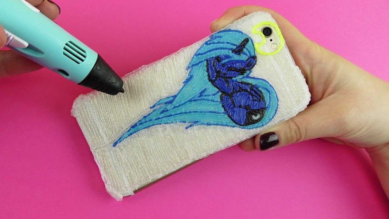 3D Pen Creations | How to make Princess Luna Case for iPhone 