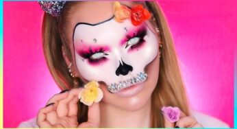 HELLO KITTY SKULL HALLOWEEN MAKEUP TUTORIAL!