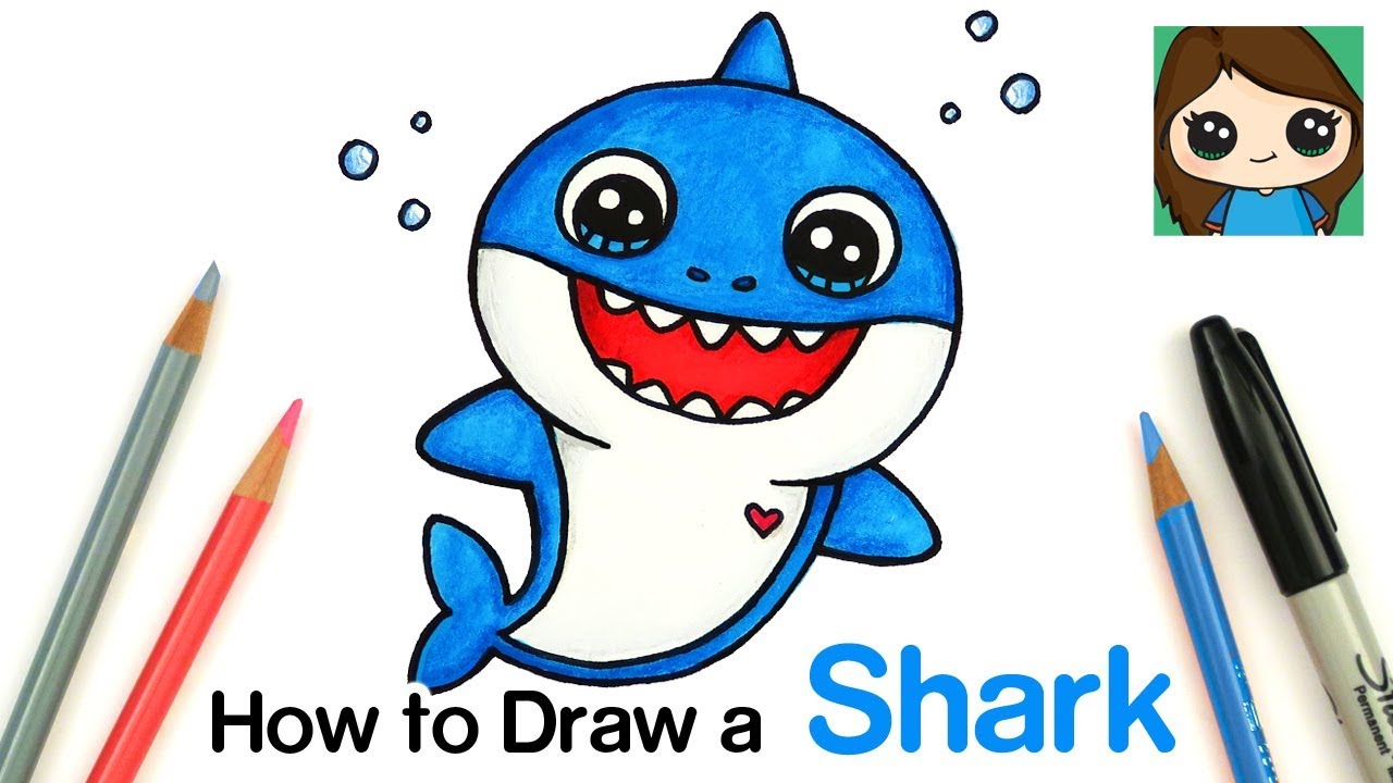 How to Draw Baby Shark Easy 