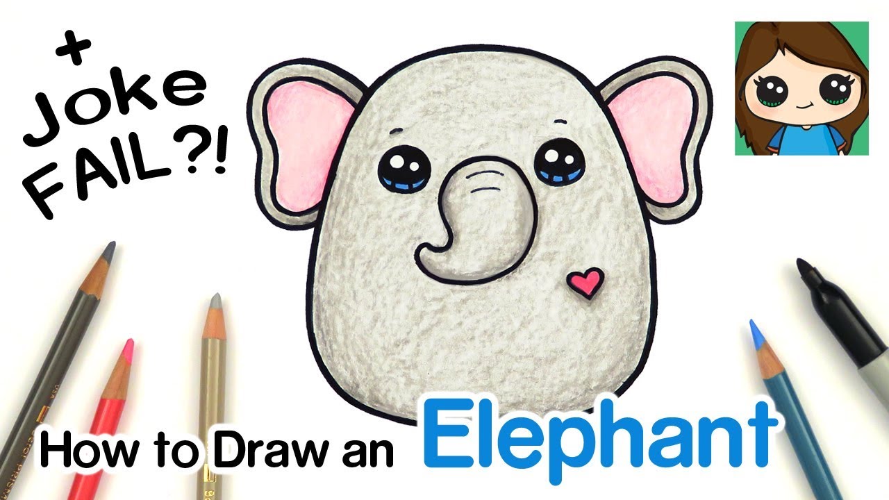 How To Draw A Cute Elephant Easy Squishmallows Joke - draw so cute roblox piggy