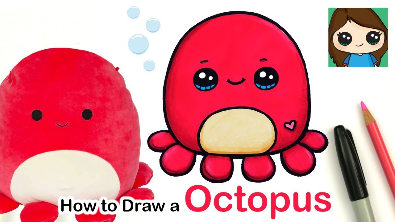 How To Draw A Cute Octopus Easy Squishmallows