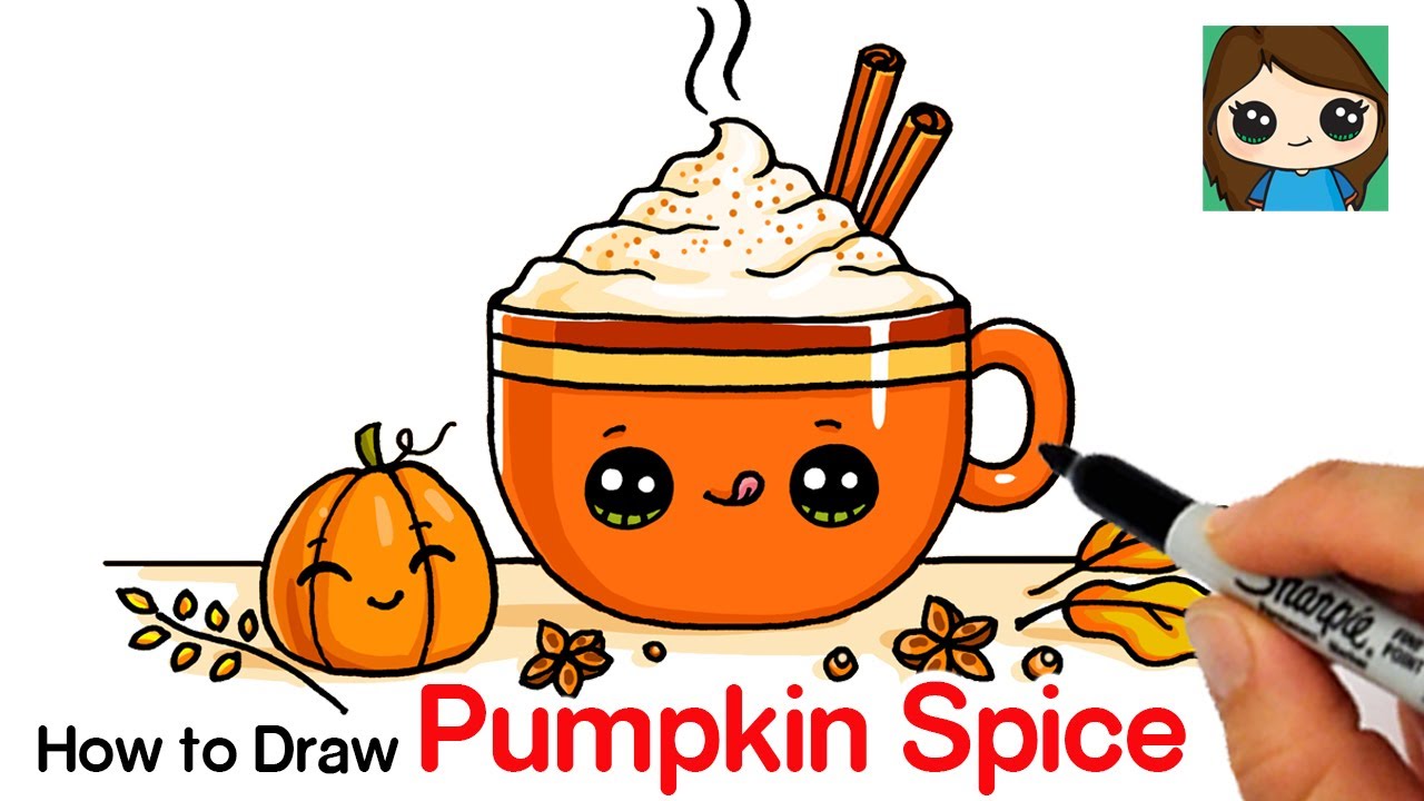 how-to-draw-a-pumpkin-spice-latte-easy