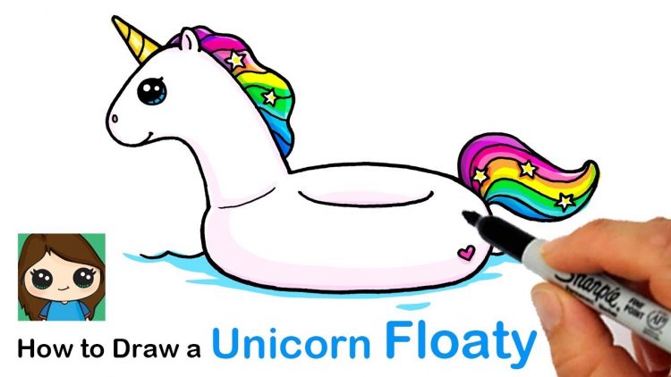 How To Draw A Unicorn Floaty Easy Summer Art Series 2