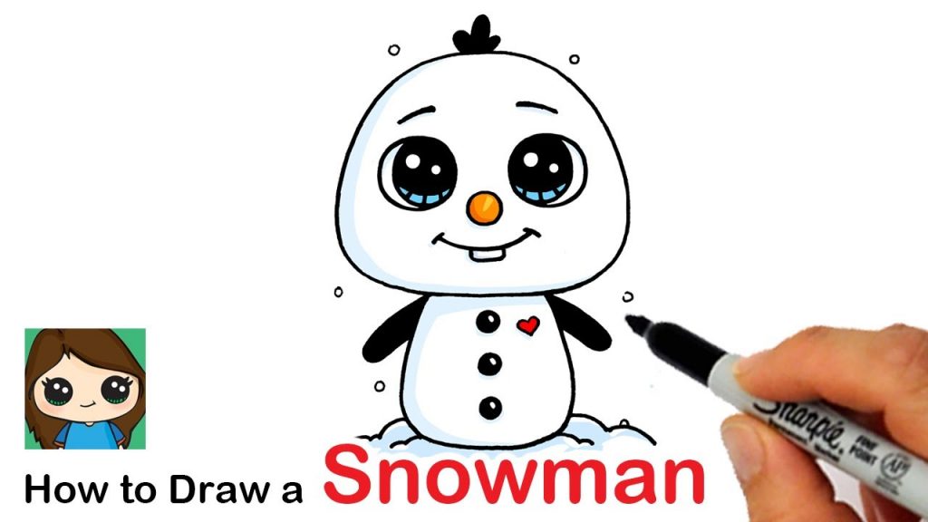 How To Draw An Olaf Snowman Disney Frozen