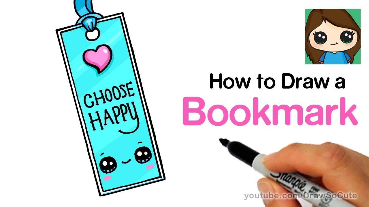 How to Draw a Bookmark Easy Cute Back to School Supplies