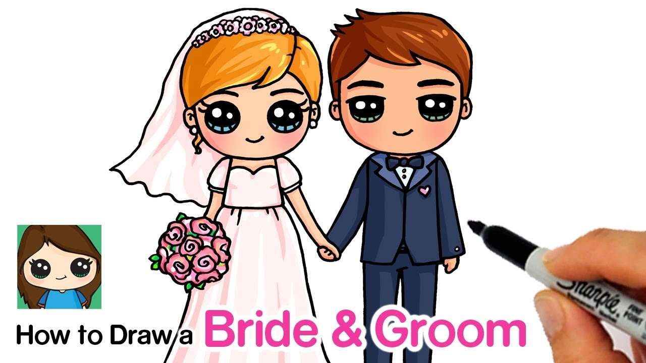 How to Draw a Bride and Groom 