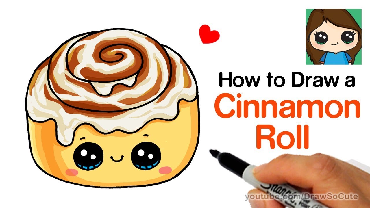 How to Draw a Cinnamon Roll Cute and Easy 