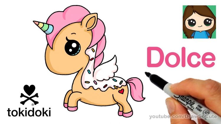 How To Draw A Cute Unicorn Easy Dolce Tokidoki