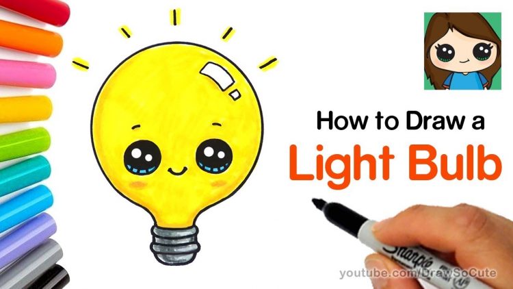 How To Draw A Light Bulb Cute And Easy - light bulb roblox horror game