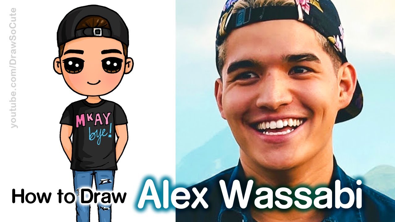 How to Draw Alex Wassabi Easy Chibi | Famous Youtuber 