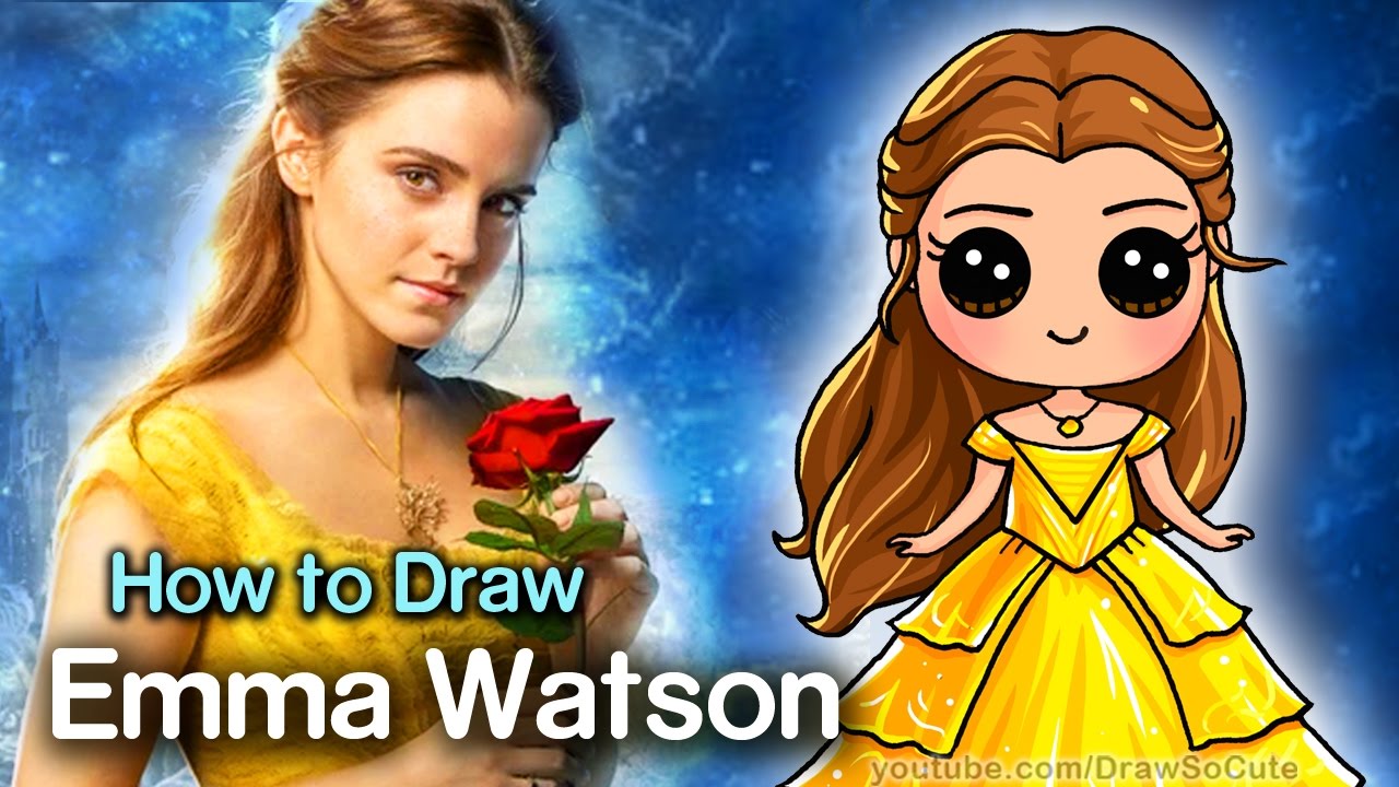 How To Draw Belle Beauty And The Beast Emma Watson