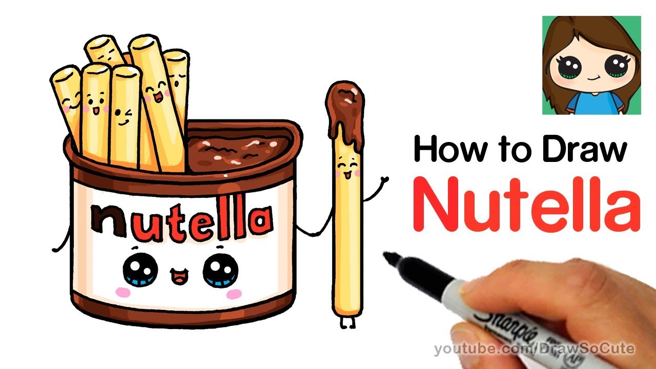 How To Draw Nutella Dip Cute And Easy
