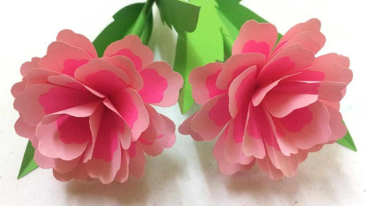 How to Make Beautiful Rose with Paper - Making Paper Flowers Step by Step - DIY Paper Flowers 1