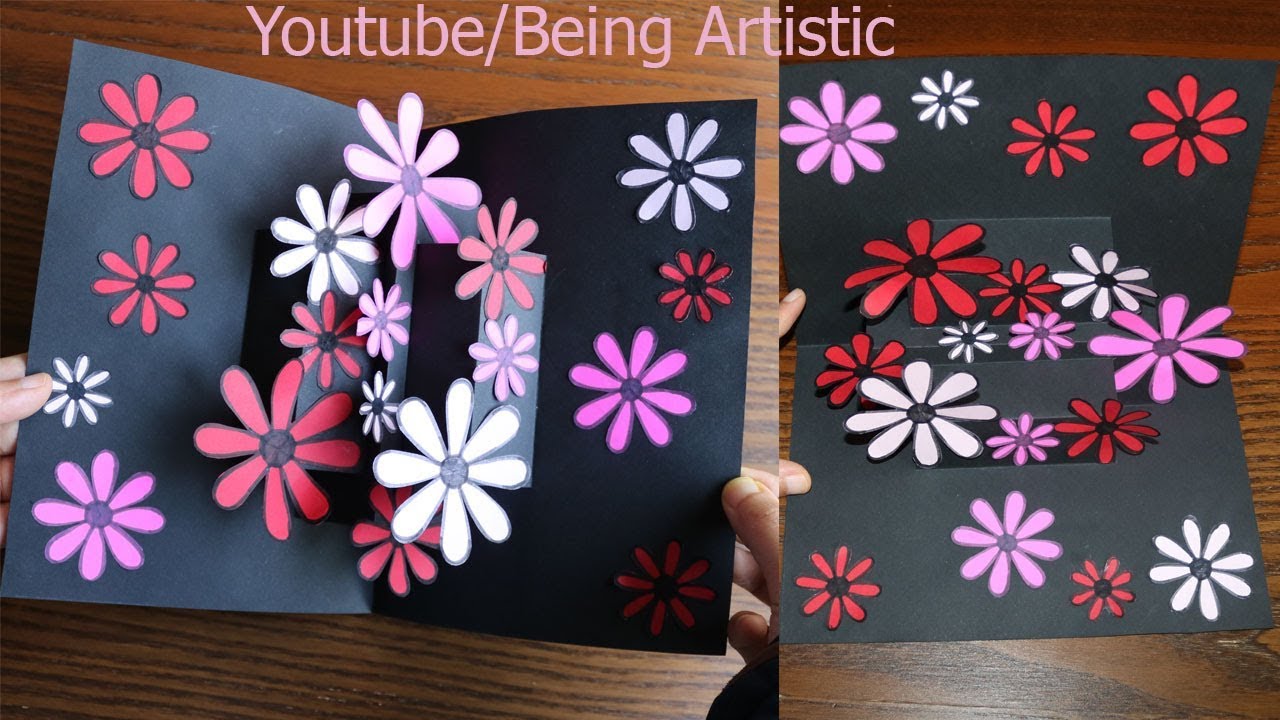 Easy Way To Make Flower Pop up Card 12-Paper Crafts-Handmade Craft 1