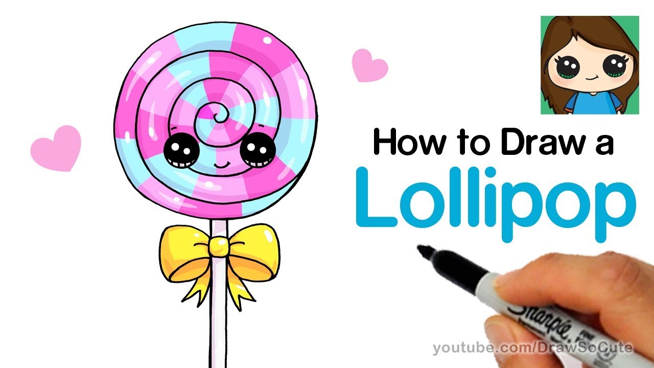How to Draw a Lollipop Easy and Cute