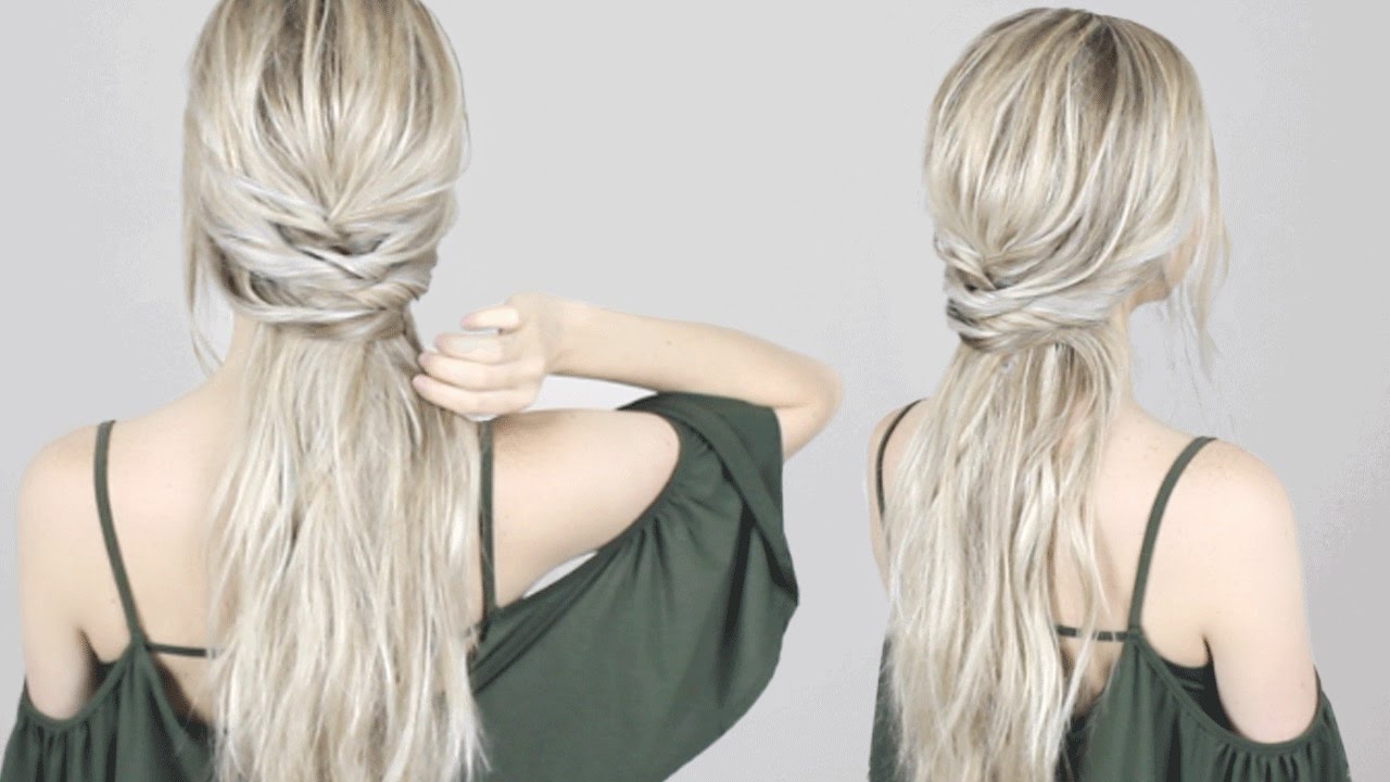 EASY HALF-UP HALF-DOWN HAIRSTYLE 