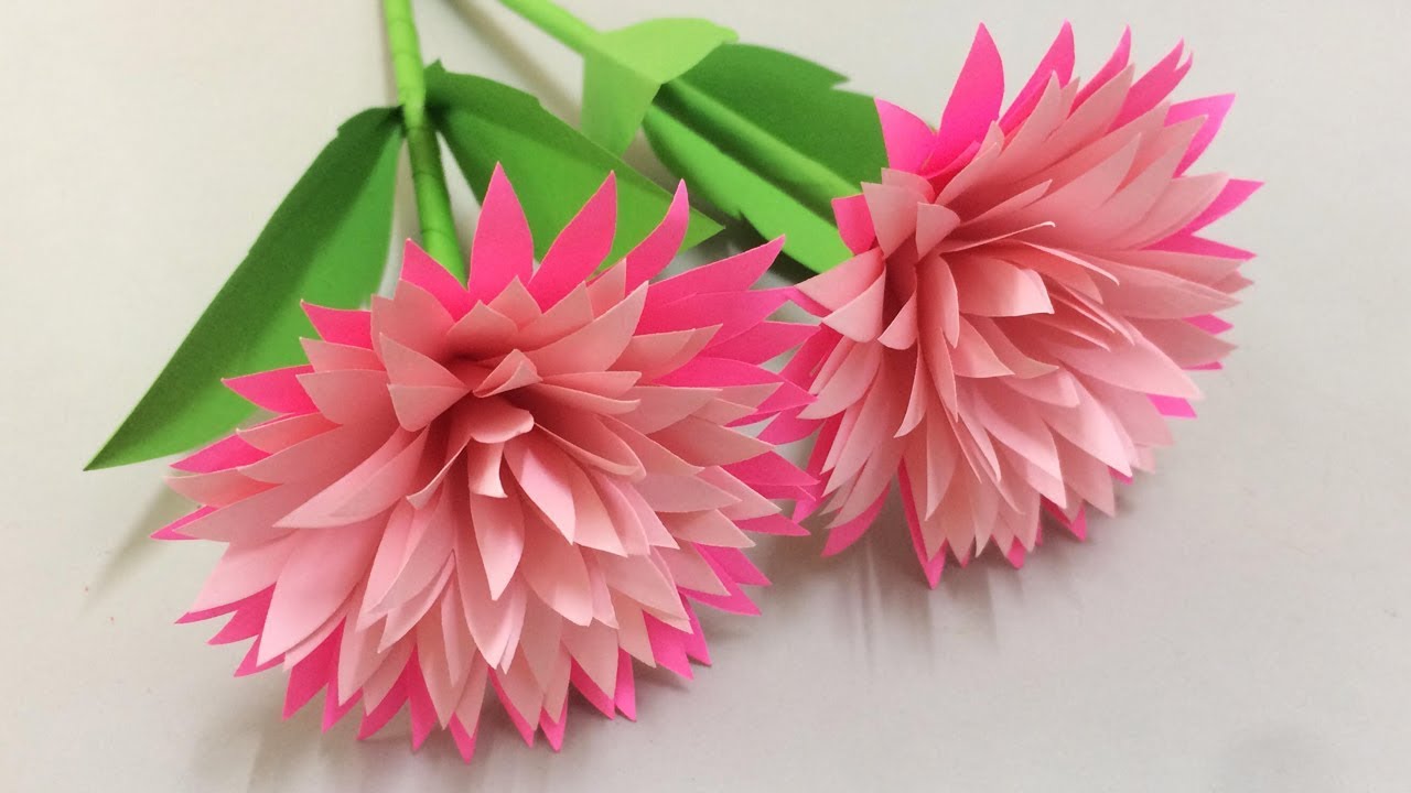 How To Make Beautiful Flower With Paper Making Paper Flowers Step By Step Diy Paper Flowers 23