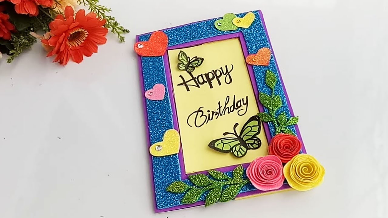 How to make Beautiful Birthday card//Birthday card idea. 