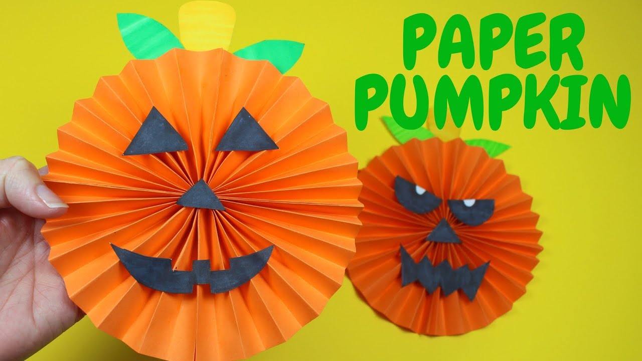 How to Make a Paper Pumpkin | Halloween Paper Craft 