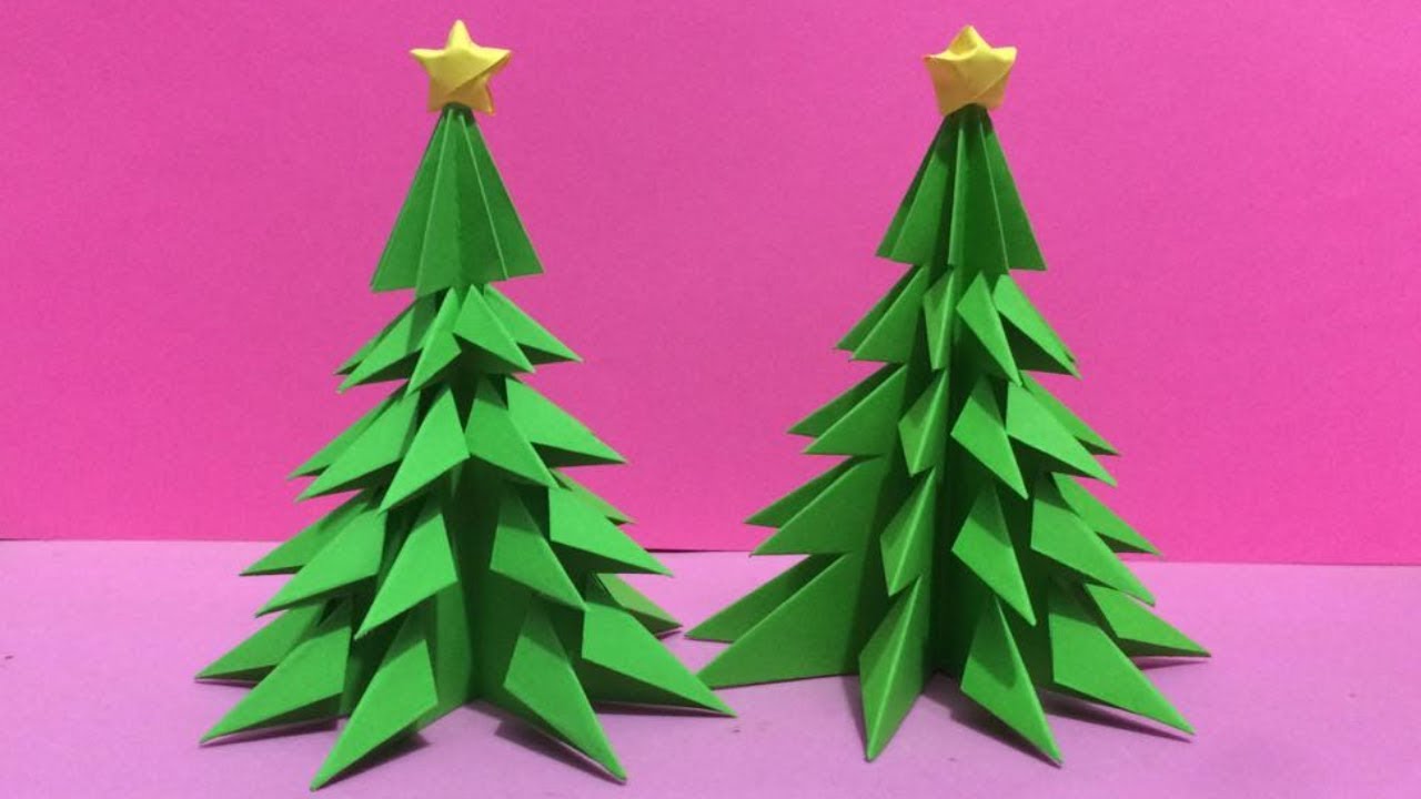 How to Make 3D Paper Christmas Tree | Making Paper Xmas Tree Step by Step | DIY-Paper Crafts 