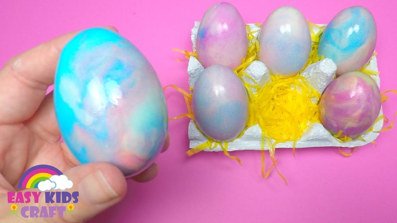 Dying Eggs With Whipped Cream | Easter Egg Coloring Ideas 