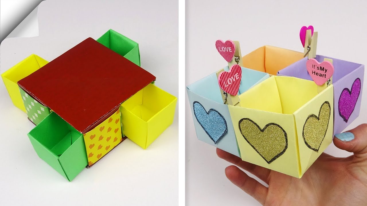 7 DIY paper box easy | How to make paper box 1