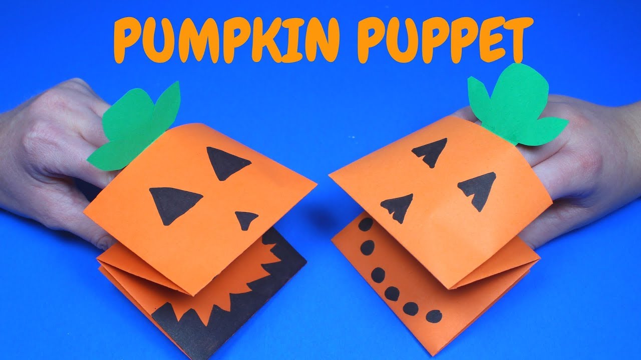 Easy Paper Pumpkin Puppet | Paper Craft for Kids 