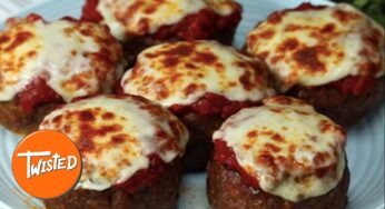 Homemade Mini Lasagna Stuffed Meatloaves | Twisted