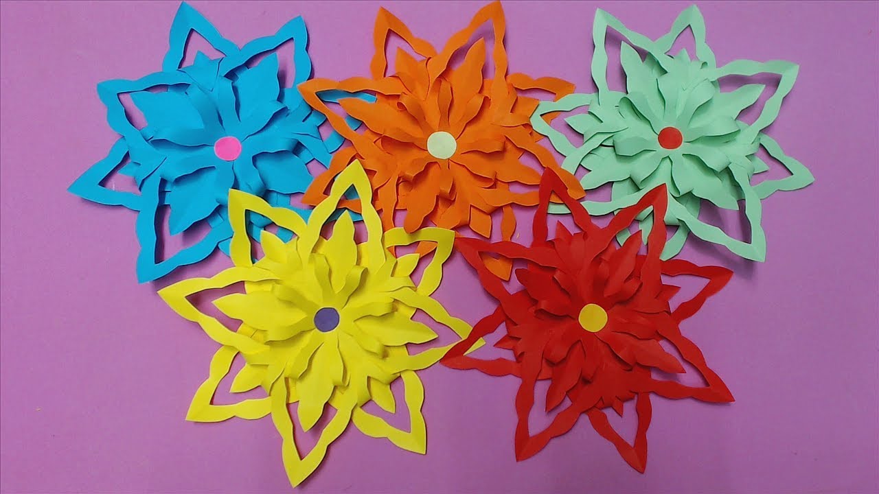 How to Make Awesome Flower with Color Paper | DIY Paper Flowers Making 