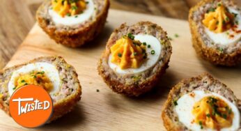 How To Make Deviled Scotch Eggs | Deviled Egg Recipes | Party Appetizers | Twisted