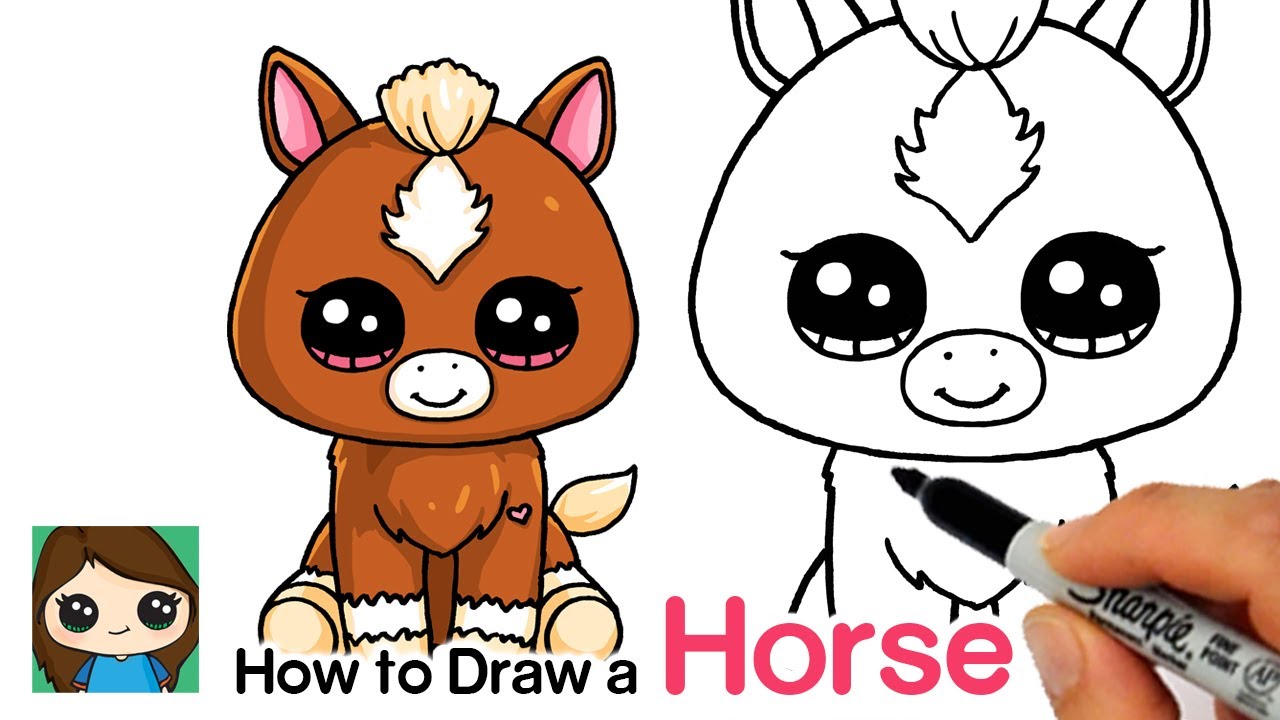 How to Draw a Baby Horse Easy | Beanie Boos 