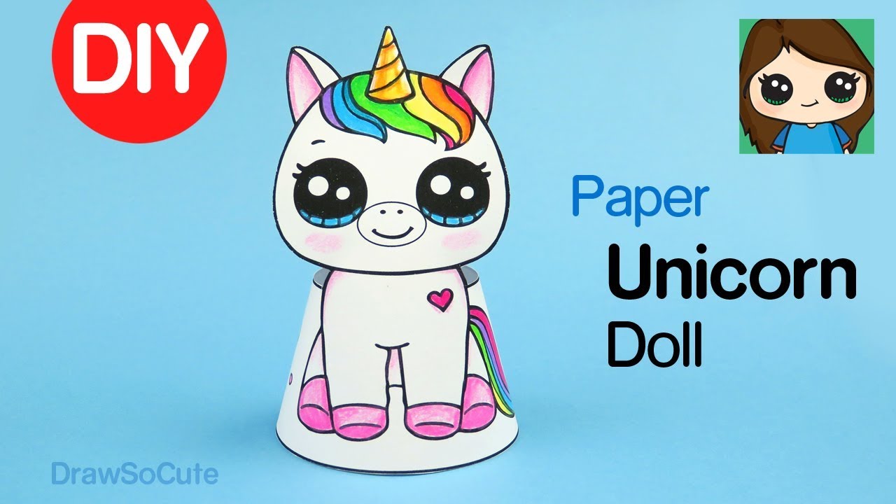 How to Make a Paper Unicorn Doll EASY | DIY 