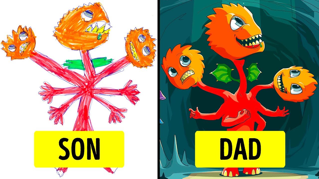 Parents Turned Their Kids' Drawing Into Masterpieces 