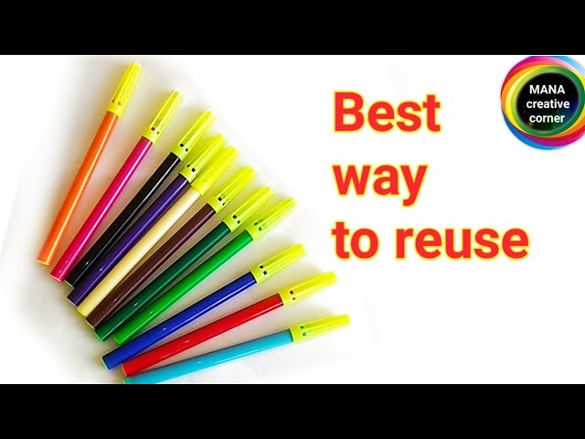 Best out of waste Sketch pen craft idea#waste material craft idea#Best from wast 