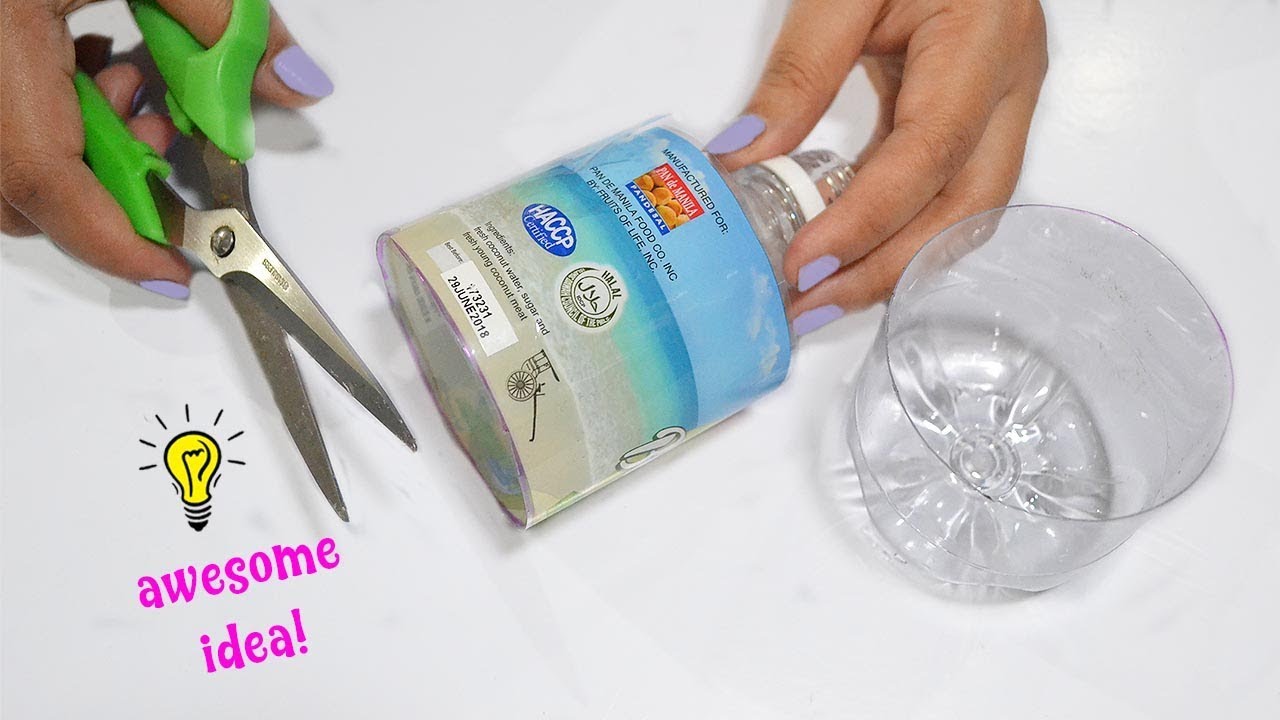 The easy recycled diy using plastic bottle 