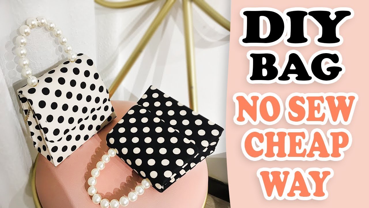 DIY PURSE BAG // Cute Dots HandBag Tutorial No Sew Fantastic Idea 