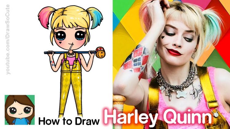 How To Draw Harley Quinn Birds Of Prey Bizimtube