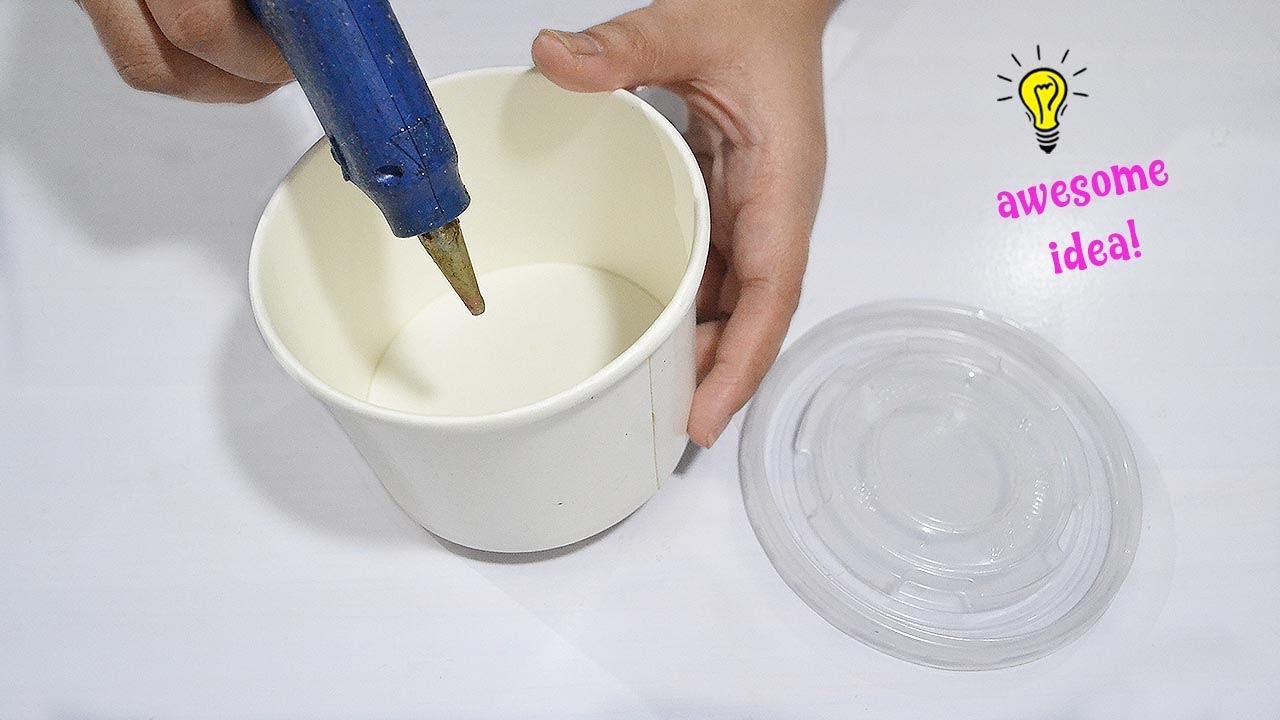 Best Out of Waste Idea from disposable bowl/container cup| diy organizer 