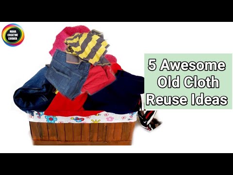5 Useful Things To Do From Old Clothes/5 Awesome Old Clothes Reuse Ideas /Best Ideas from waste 2