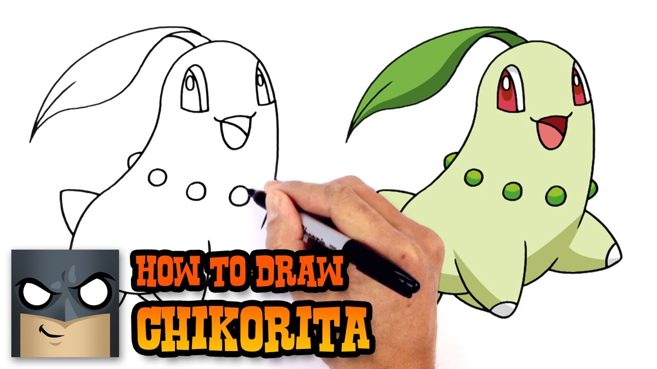 How to Draw Pokemon | Chikorita 