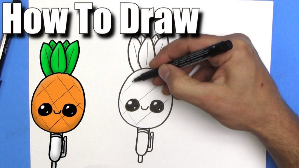 How To Draw Pineapple Pen Ppap Easy Step By Step - ppap id roblox