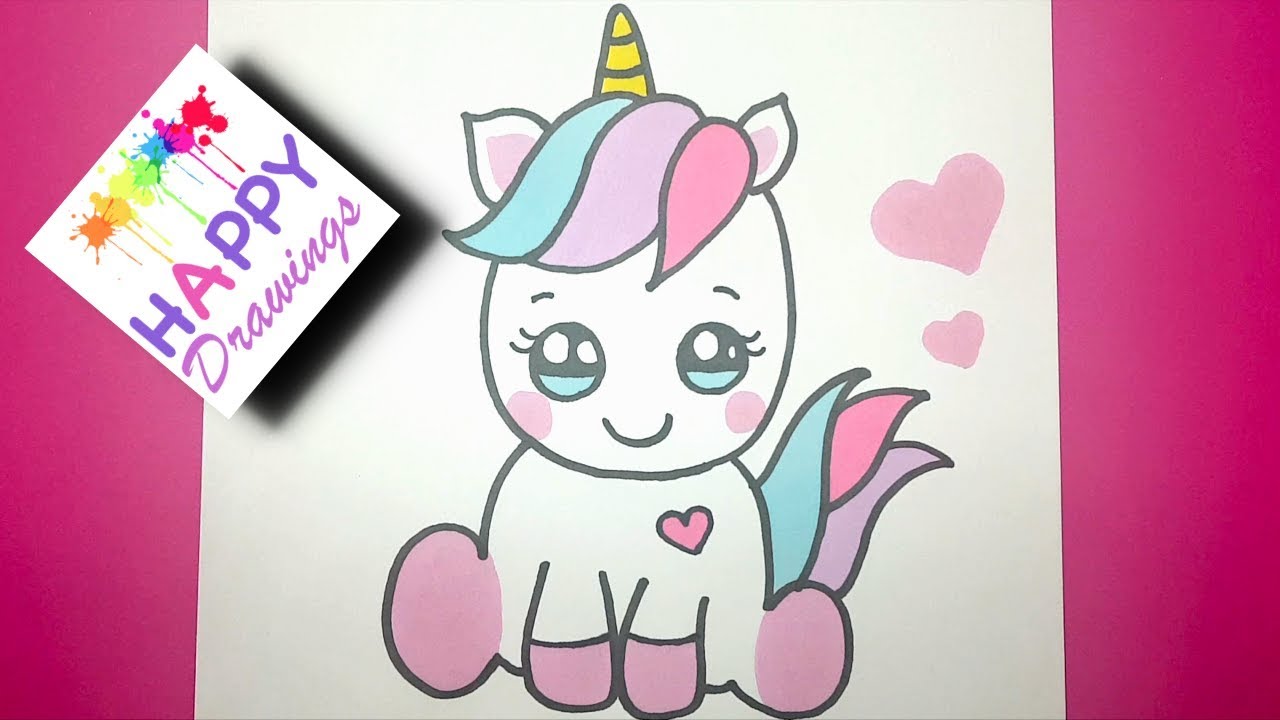 How To Draw A Cute Unicorn Easy Drawing Tutorial - kawaii unicorn 3 roblox