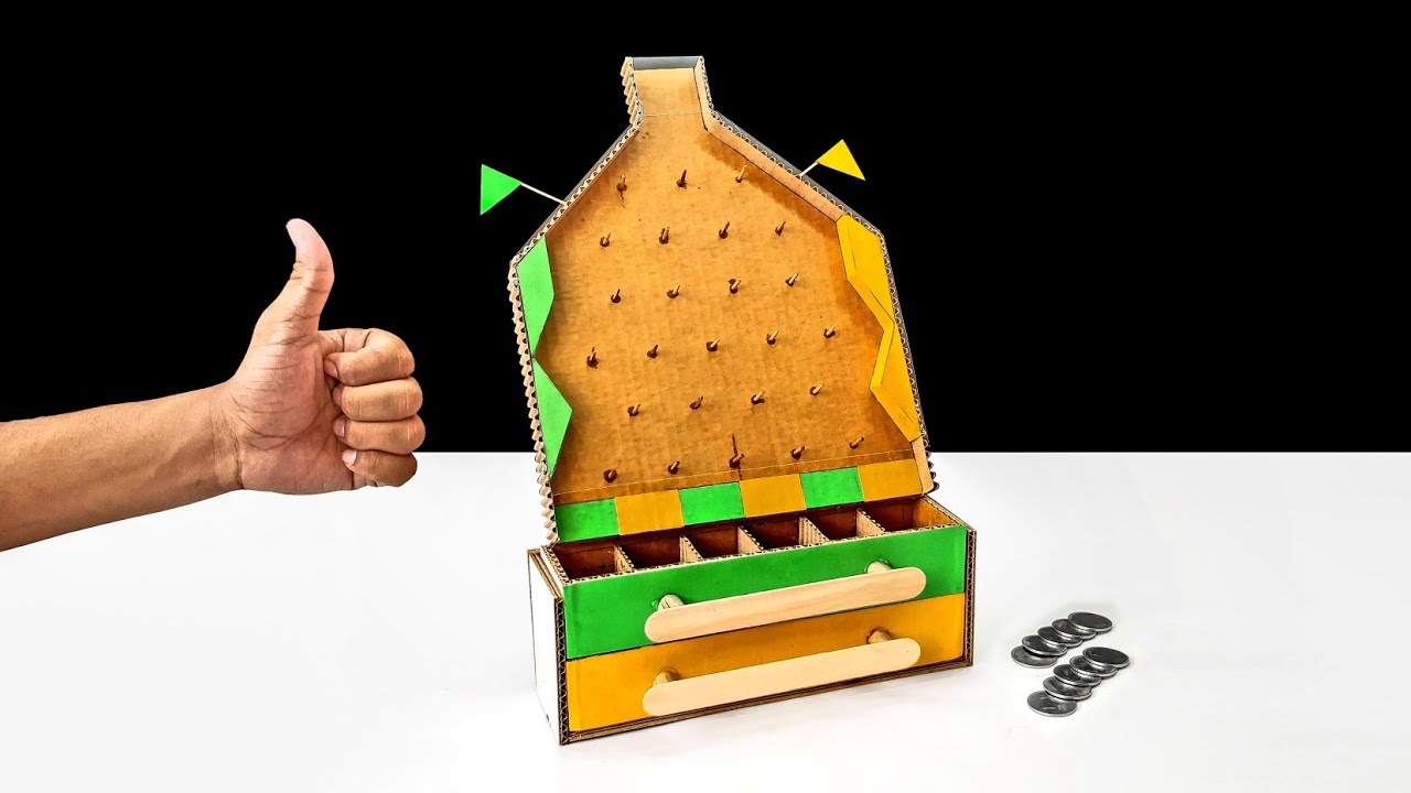 Wow! Amazing DIY Plinko Money Making Board Game From Cardboard 