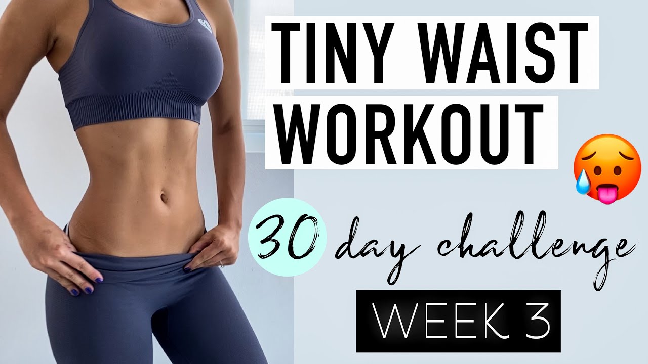 TINY WAIST AB WORKOUT || 30 day tiny waist challenge WEEK 3! by Vicky Justiz 