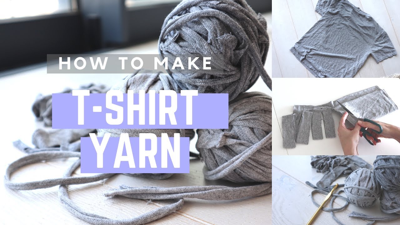 How to Make T-Shirt Yarn - Repurpose an Old T-Shirt for this Craft DIY 