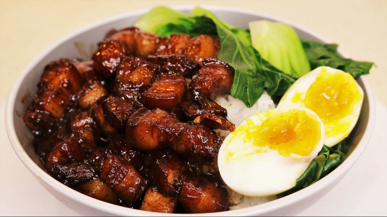 Melt In Your Mouth Chinese Braised Pork Belly Recipe Lu Rou Fan 卤肉饭