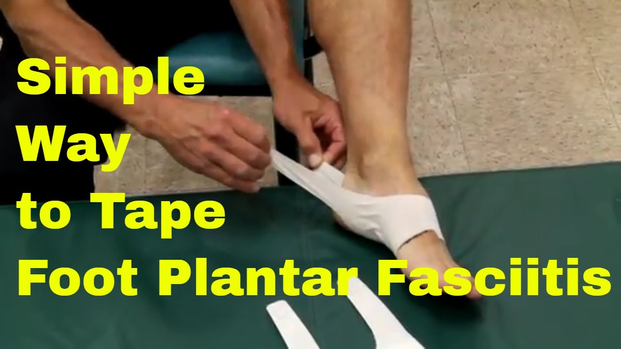 Simple Way To Tape & Stretch Foot Plantar Fasciitis. Quick Tape Review 