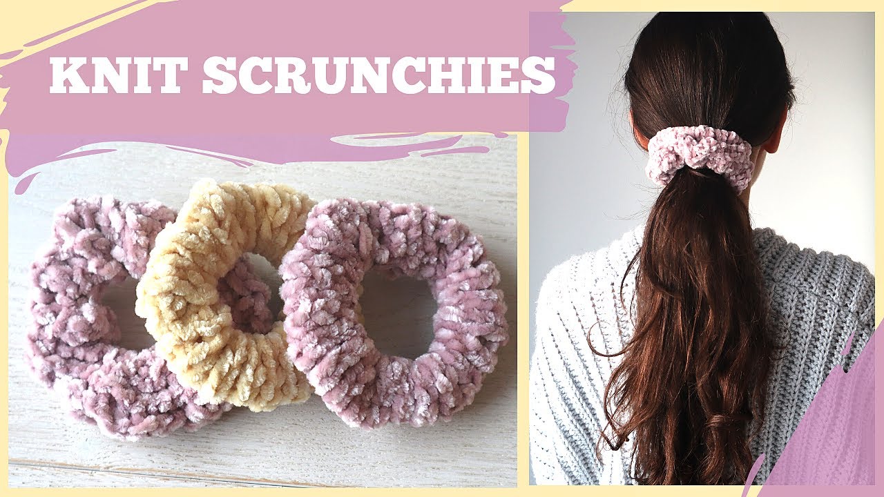 How To Knit A Scrunchie Onto A Hair Tie - plus a little knitting chat 