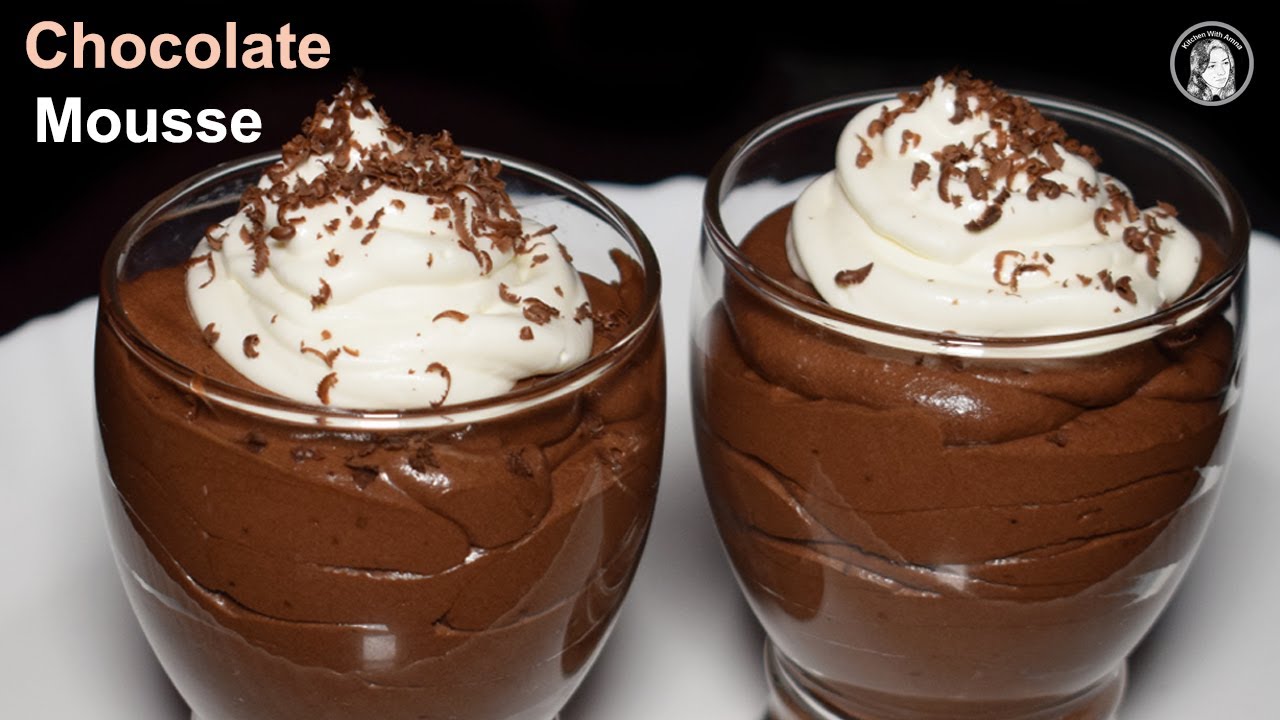 Chocolate Mousse - Eggless Chocolate Moussee Recipe - Chocolate Desserts Recipe 