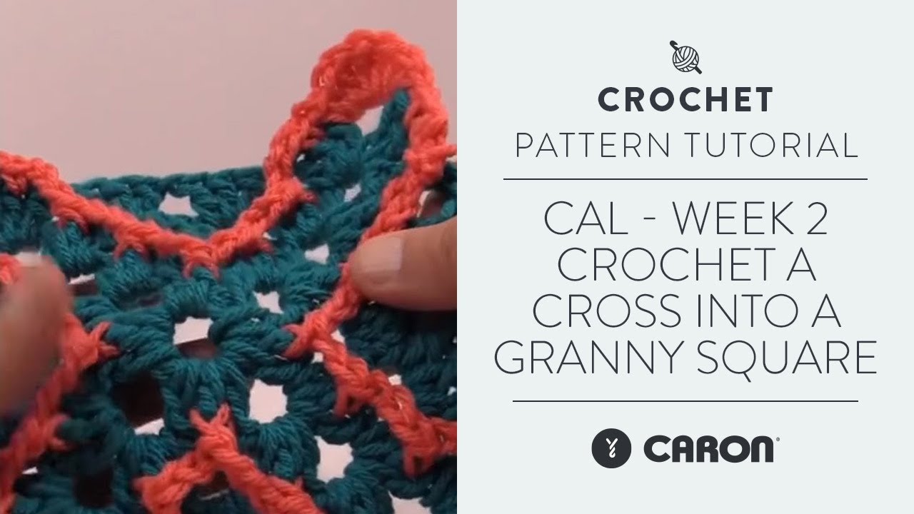 CAL - Week 2 - Crochet a Cross into a Granny Square 